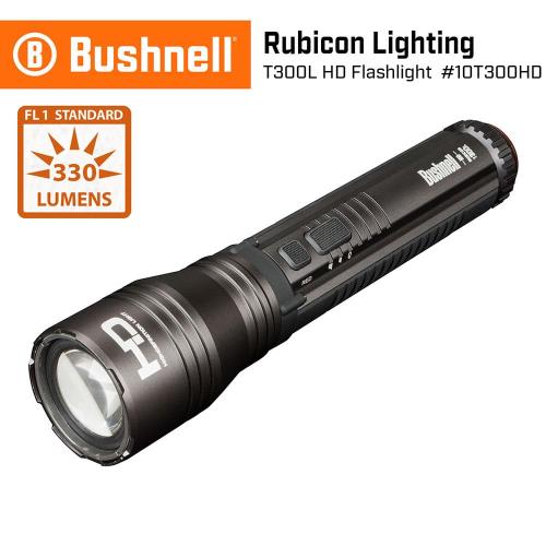 【美國 Bushnell 倍視能】Rubicon 戶外照明 T300L HD 330流明 矩形光LED戰術防爆手電筒 10T300HD(公司貨)