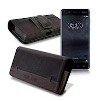 CB OPPO A57 / Nokia 5 / InFocus M5s / 小米6 品味柔紋橫式腰掛皮套