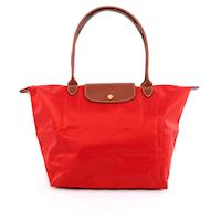 LONGCHAMP M號長把摺疊水餃包3D系列(磚紅色)1899089A29