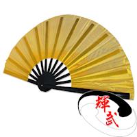 【輝武】武術用品-全竹骨素面太極功夫金蔥扇(1把)