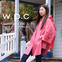 w.p.c垂墜斗篷款 時尚雨衣/風衣(R1004)-桃紅