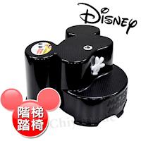 【迪士尼Disney】米奇大頭造型日本製 防滑兒童椅 階梯椅 踩腳椅 防滑矮凳(全年齡適用)-黑