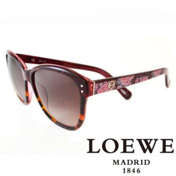 LOEWE 大理石面奢華花片太陽眼鏡（紅） SLW805－09QA