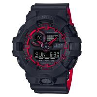 【CASIO】G-SHOCK 街頭創新螢光元素設計休閒錶-紅線圈 (GA-700SE-1A4)
