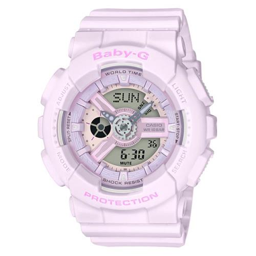 【CASIO】BABY-G 夏日花舞系列-粉紫 (BA-110-4A2)