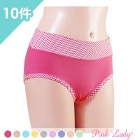 【PINK LADY】舒適討喜幾何方格紋內褲4203(10件組)