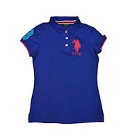 Ralph Lauren 經典戰馬短袖POLO衫-寶藍/粉