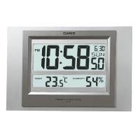 【CASIO】溫溼度電子掛鐘-銀 (ID-16S-8)