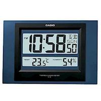 【CASIO】溫溼度電子掛鐘-藍 (ID-16S-2)