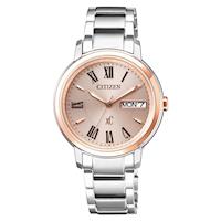 CITIZEN 星辰 xC 光動能羅馬女錶 粉x銀 32mm EW2424-50Y
