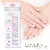【LOVE NAIL】持久指甲油貼-水鑽珠寶盒系列(雪霜粉彩糖鑽)