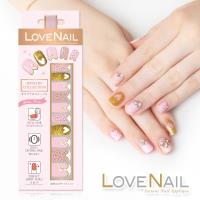 【LOVE NAIL】持久指甲油貼-水鑽珠寶盒系列(粉豹金采派對)