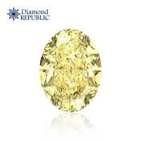 【鑽石共和國】橢圓形黃彩鑽GIA 0.73克拉 Natural Fancy Yellow / I1