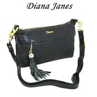 Diana Janes牛皮壓紋兩用斜背包