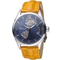 HAMILTON漢米爾頓 JAZZMASTER爵士系列OPEN HEART 80小時自動腕錶 H32705541