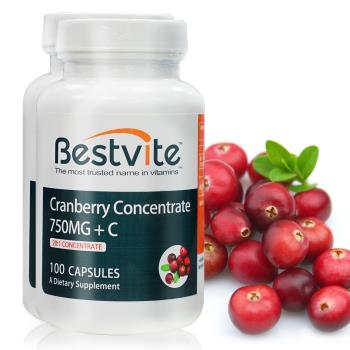 【美國BestVite】 必賜力高濃縮蔓越莓膠囊2瓶組 (100顆*2瓶)