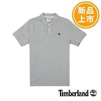 Timberland男款灰色左胸大樹logo短袖Polo衫A1S2N