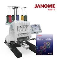 JANOME MB-7職業用刺繡機 送刺繡軟體MBX