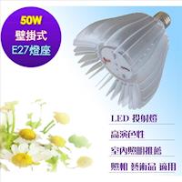 壁掛式 LED投射燈 50瓦 投射燈型 燈杯 高演色性 室內壁掛式 50瓦投光燈 E27燈座