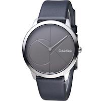 Calvin Klein minimal 大 ck 簡約時尚腕錶 K3M211C3 深灰 40mm