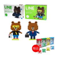 【Nanoblock 迷你積木】LINE 運動風熊大 NBH-060 + 上班族熊大 NBH-061
