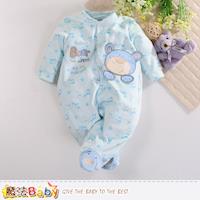 魔法Baby 包腳連身衣 法國設計細絲絨包屁衣~k60408