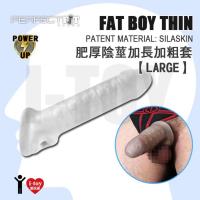 【LARGE / 白色】美國玩美先生 PERFECT FIT BRAND 肥厚陰莖加長加粗套 FAT BOY THIN