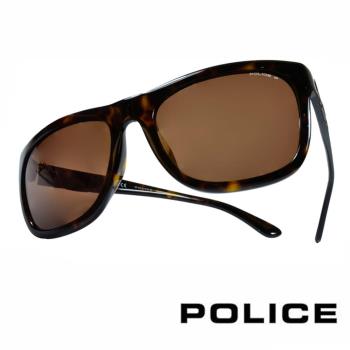 POLICE 義大利警察都會款個性型男眼鏡-膠框(琥珀) POS1895E722P