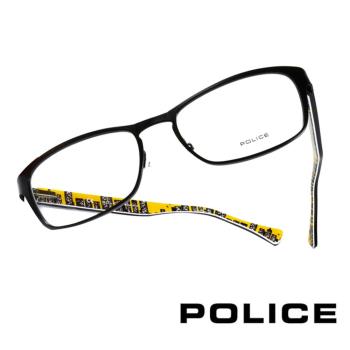 POLICE 義大利警察都會款城市系列眼鏡-金屬框(黃) POV8857E0531