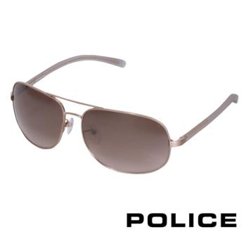 POLICE 都會復古飛行員太陽眼鏡 (復古金) POS8698E383X