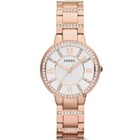 FOSSIL Virginia 晶鑽優雅女錶 銀x玫塊金 30mm ES3284