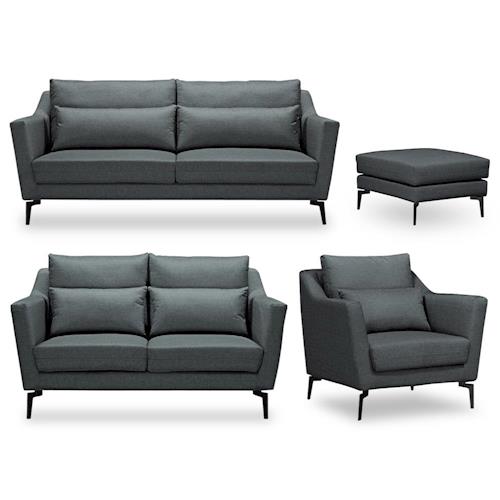 【時尚屋】安琪拉沙發組鐵灰色MT7-318免組裝/免運費/沙發