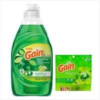 美國進口PG Gain濃縮洗潔精(8oz/236ml)x18/箱+魔法洗衣凝膠球(25g)x20包