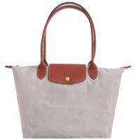 LONGCHAMP Le Pliage 長把摺疊水餃包(小/灰黃)