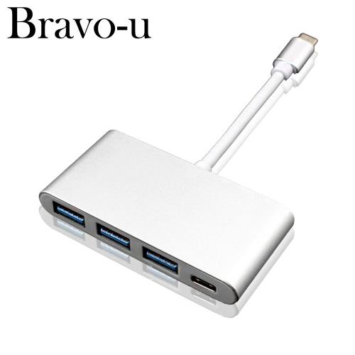 Bravo-U Type-C 鋁合金USB3.0 3Port /Type-C轉接卡