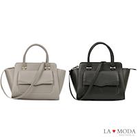 La Moda 通勤首選信封造型大容量肩背斜背托特包(共2色)