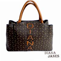 【Diana Janes 黛安娜】晶鑽 LOGO新潮流花俏兩用包