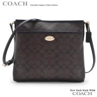 COACH 34938 深咖啡PVC斜背方包