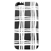 COACH 雙色格紋 iPhone 5 手機保護殼(黑白)