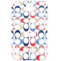 COACH 滿版 C LOGO Samsung S4 手機保護殼(彩)