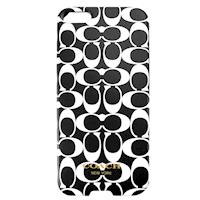 COACH 雙色 C LOGO iPhone 5 手機保護殼(黑白)
