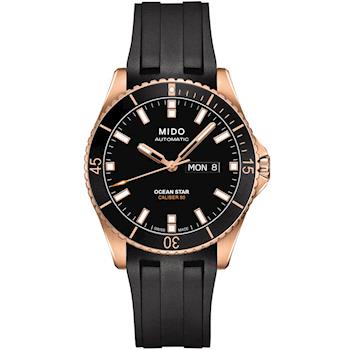 MIDO 美度 海洋之星 動力儲存80專業200米潛水機械錶(黑/42mm) M0264303705100