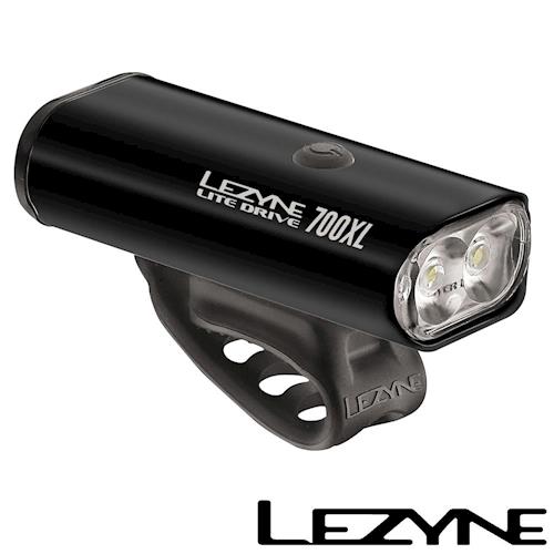 LEZYNE LITE DRIVE 700XL USB充電光學透鏡LED長程競速夜騎照明警示前燈(黑)