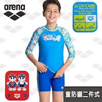 限量 秋冬新款 arena 男女童 JMS7424UJA 防曬泳衣 可愛印花 舒適高彈 柔軟速乾