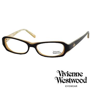 Vivienne Westwood 光學平光鏡框★經典LOGO雙色造型★英倫龐克風(黑/黃) VW176E03