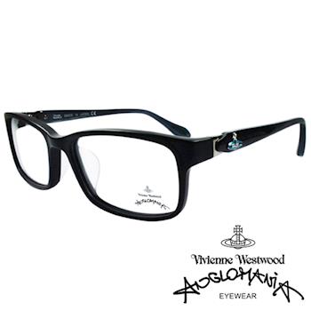 Vivienne Westwood 英國Anglomania側接金屬經典土星光學眼鏡(黑+藍)AN285E03