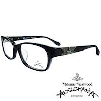 Vivienne Westwood 英國Anglomania復古感個性鉚釘光學眼鏡(黑)AN280E01