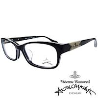 Vivienne Westwood 英國Anglomania復古感個性鉚釘光學眼鏡(黑+白)AN280E04