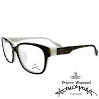 Vivienne Westwood 英國Anglomania五芒土星琥珀撞色光學眼鏡(黑琥珀+乳白)AN282E01