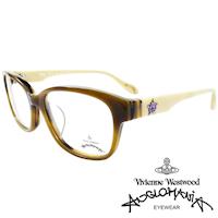Vivienne Westwood 英國Anglomania五芒土星琥珀撞色光學眼鏡(黃琥珀+白)AN282E02